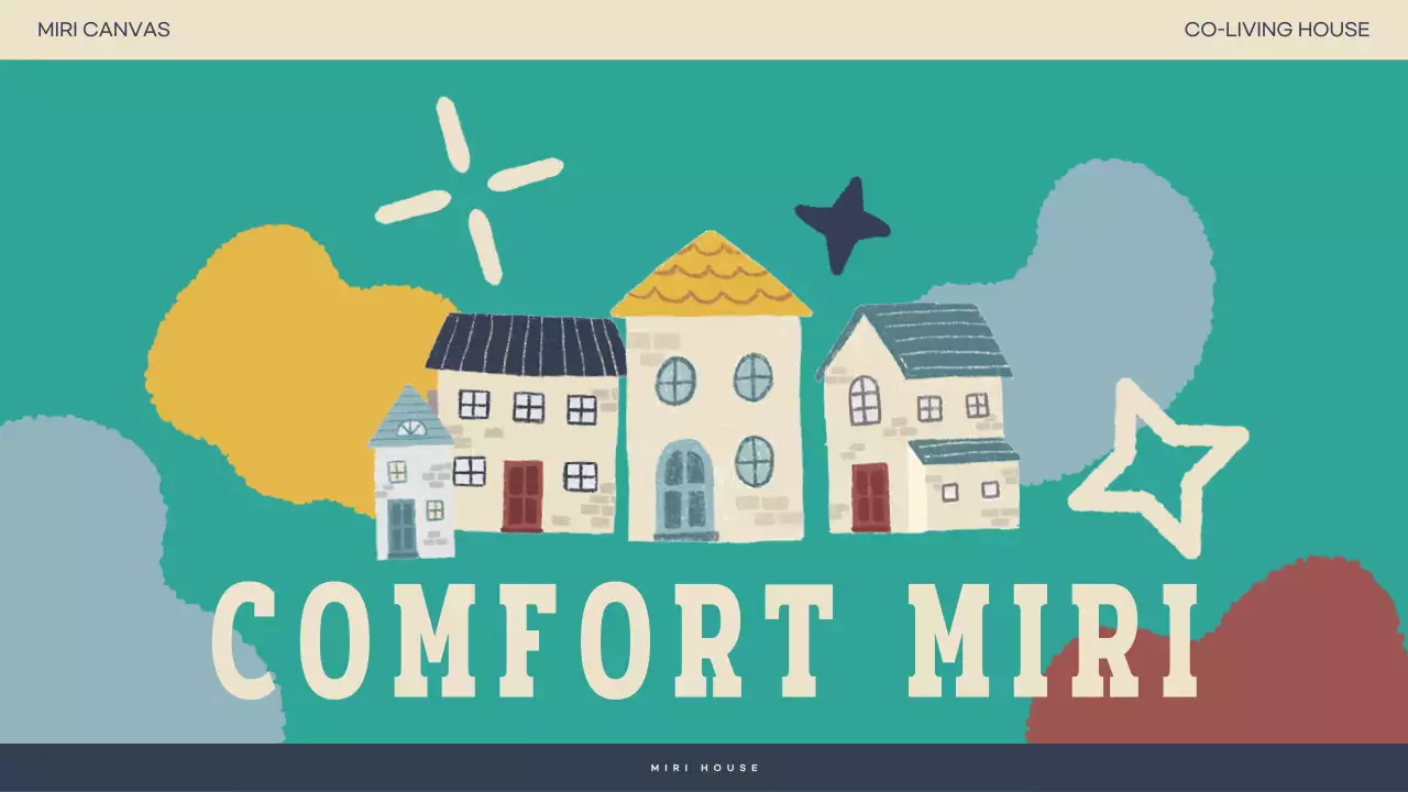 민트색 편안한 드로잉 컨셉의 집 일러스트를 사용한 입주제안서