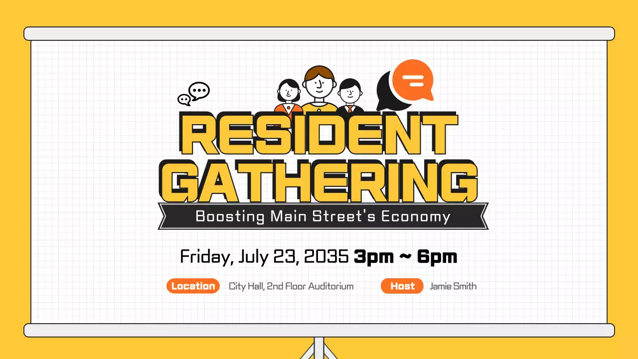 Yellow Modern Community Forum Presentation