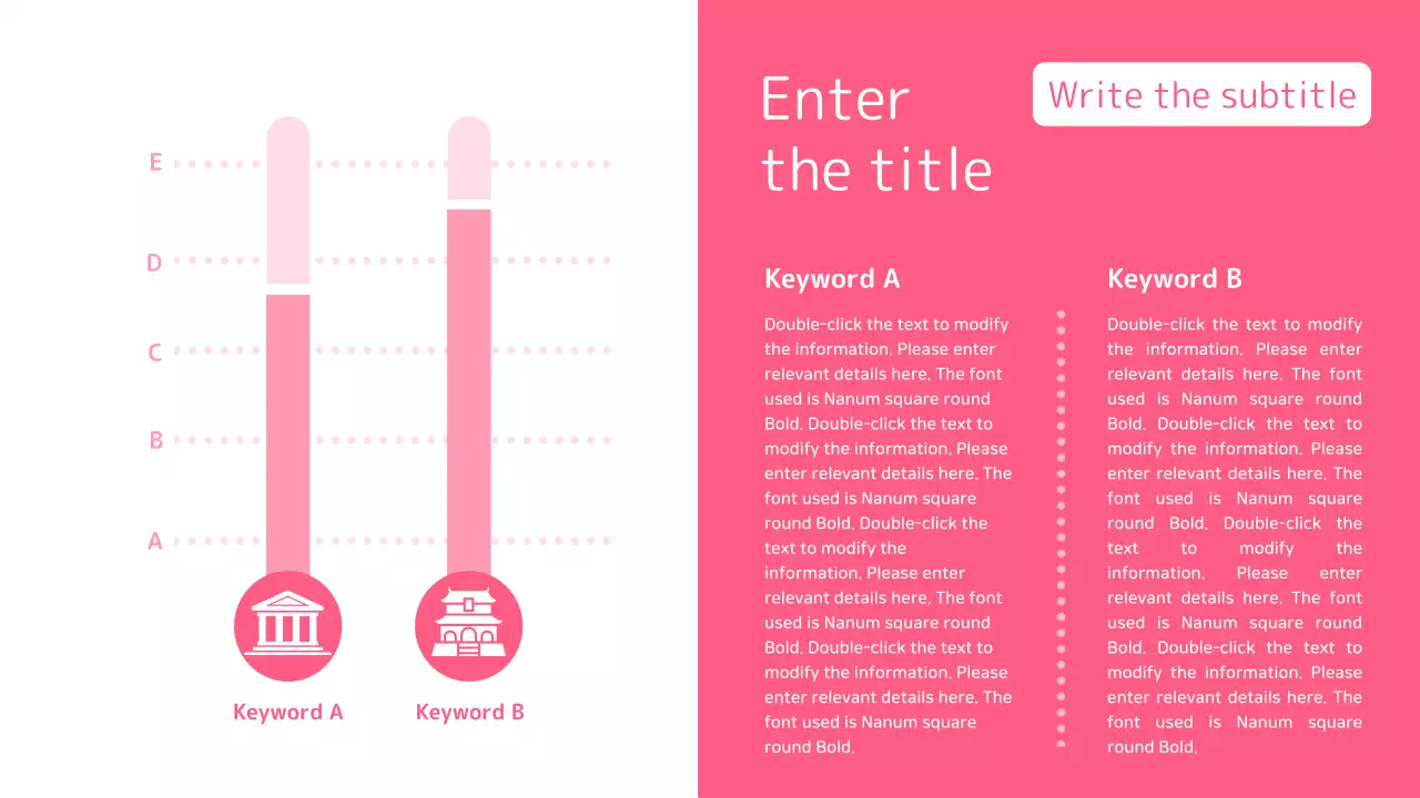 Presentation of pink clean geometric shapes