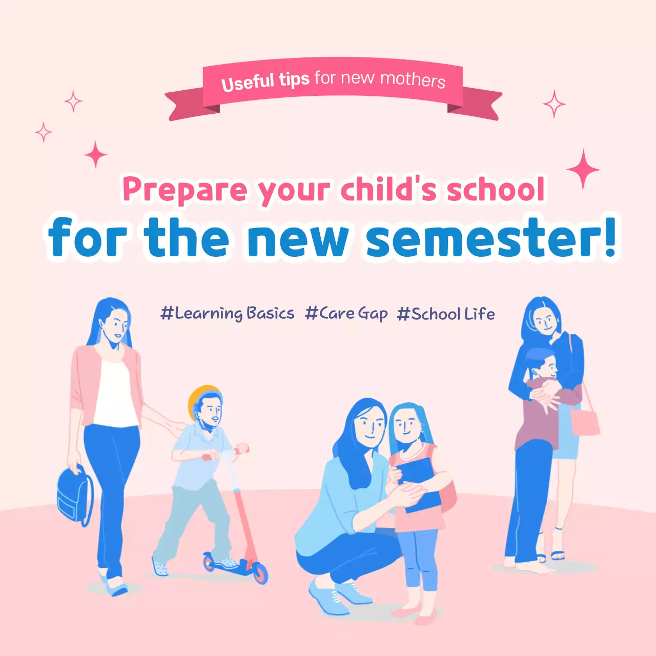 Pink Modern School Guide Social Media Post