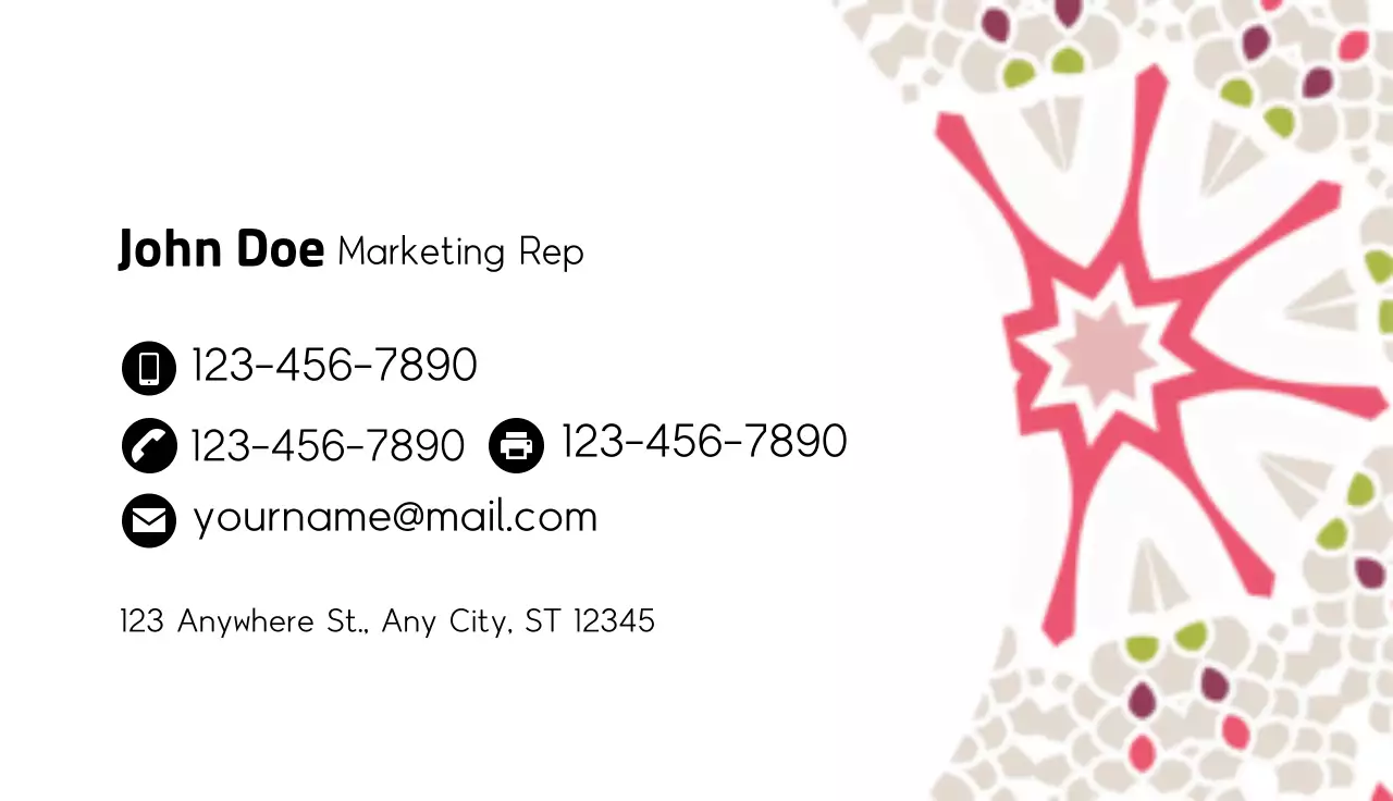 Corporate business cards with patterns