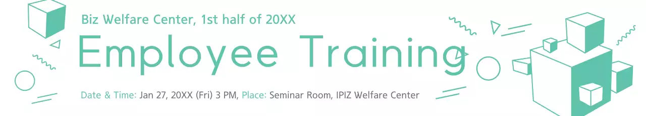 Banner de anúncio de funcionário moderno da Mint