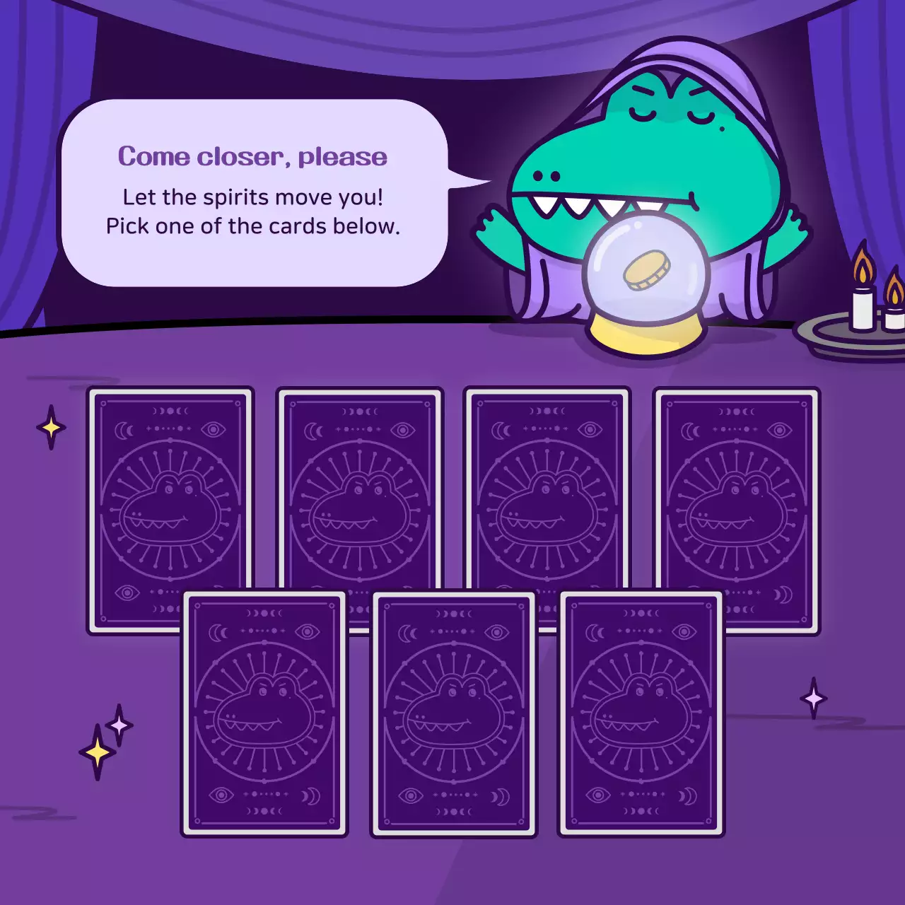 Purple Comic Fortune Guide Instagram Carousel