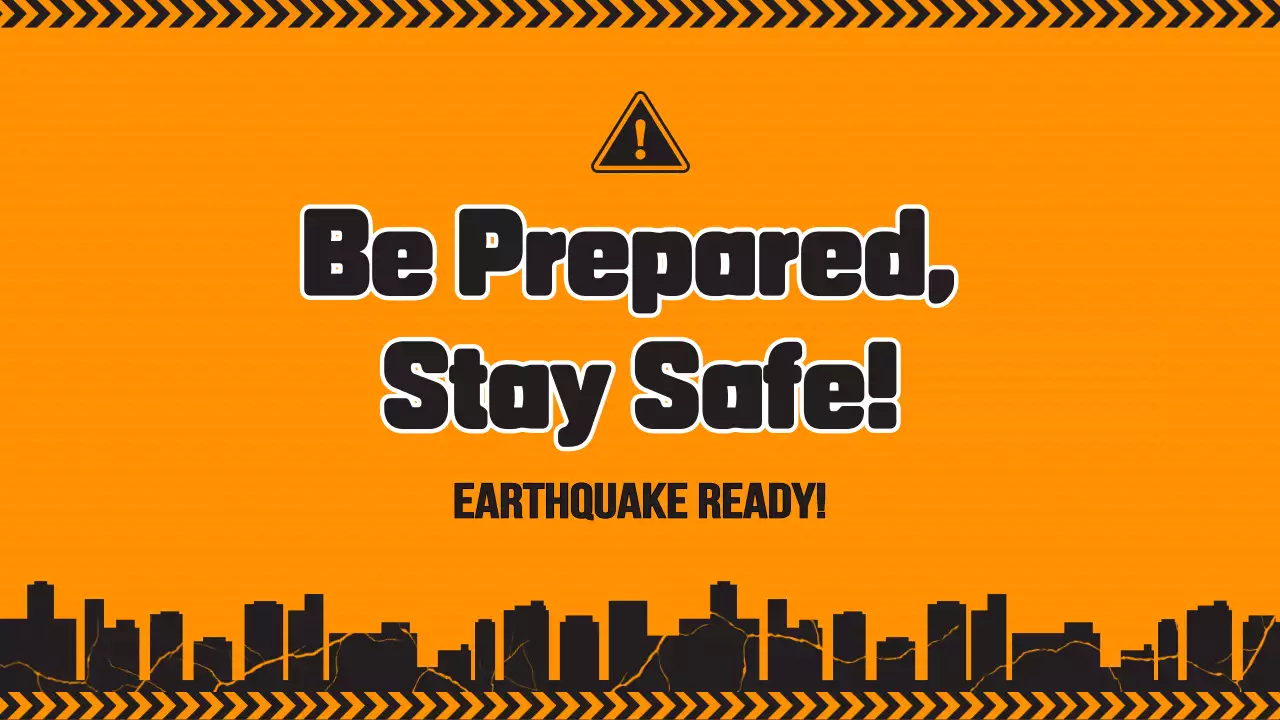 Earthquake Disaster Preparedness Training for Elementary Schools in Yellow and Black Lines