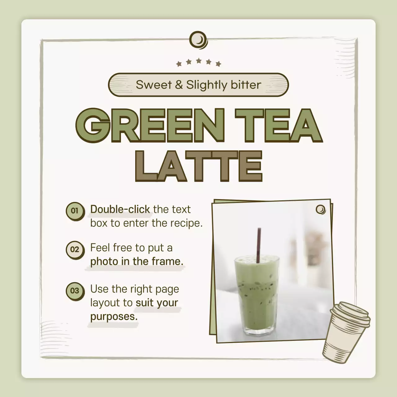 Beige Simple Cafe Recipe Instagram Carousel