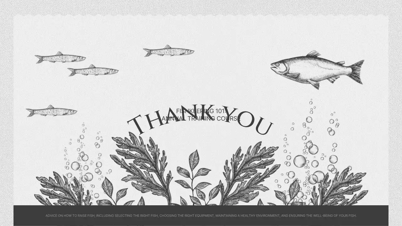 검정색과 회색의 물고기 기르기 교육