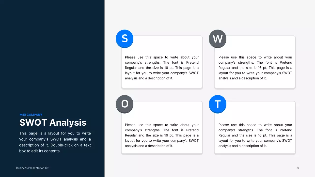 Simple business materials in blue and gray