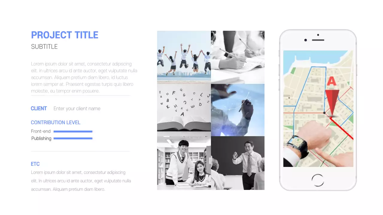 Developer portfolio in blue