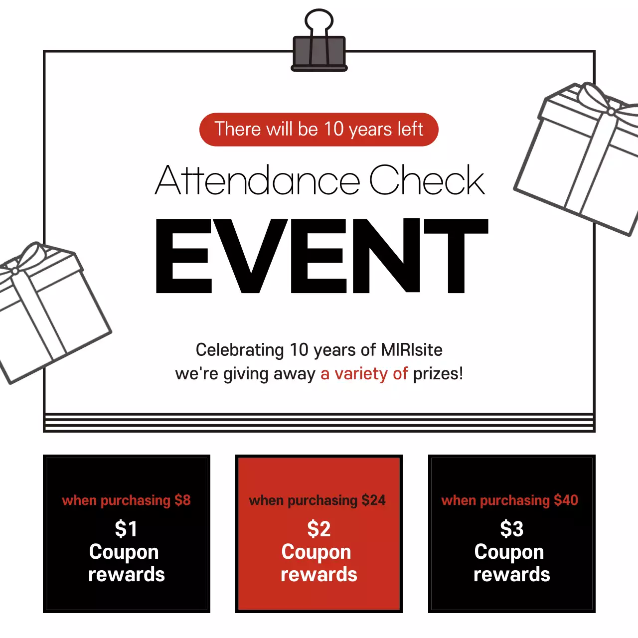 Black Simple Event Promotion Social Media Post