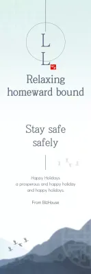 Banner de anúncio de feriado minimalista branco