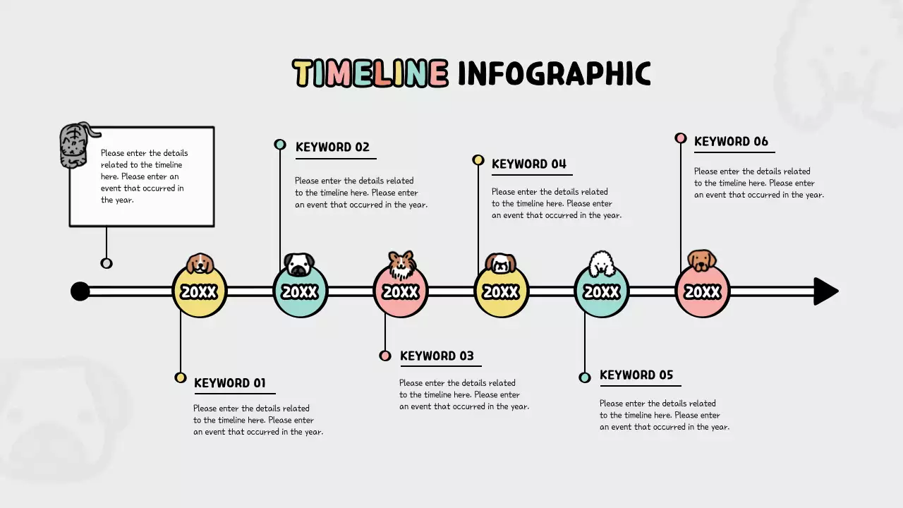 Grey Minimal Timeline Guide Infographic