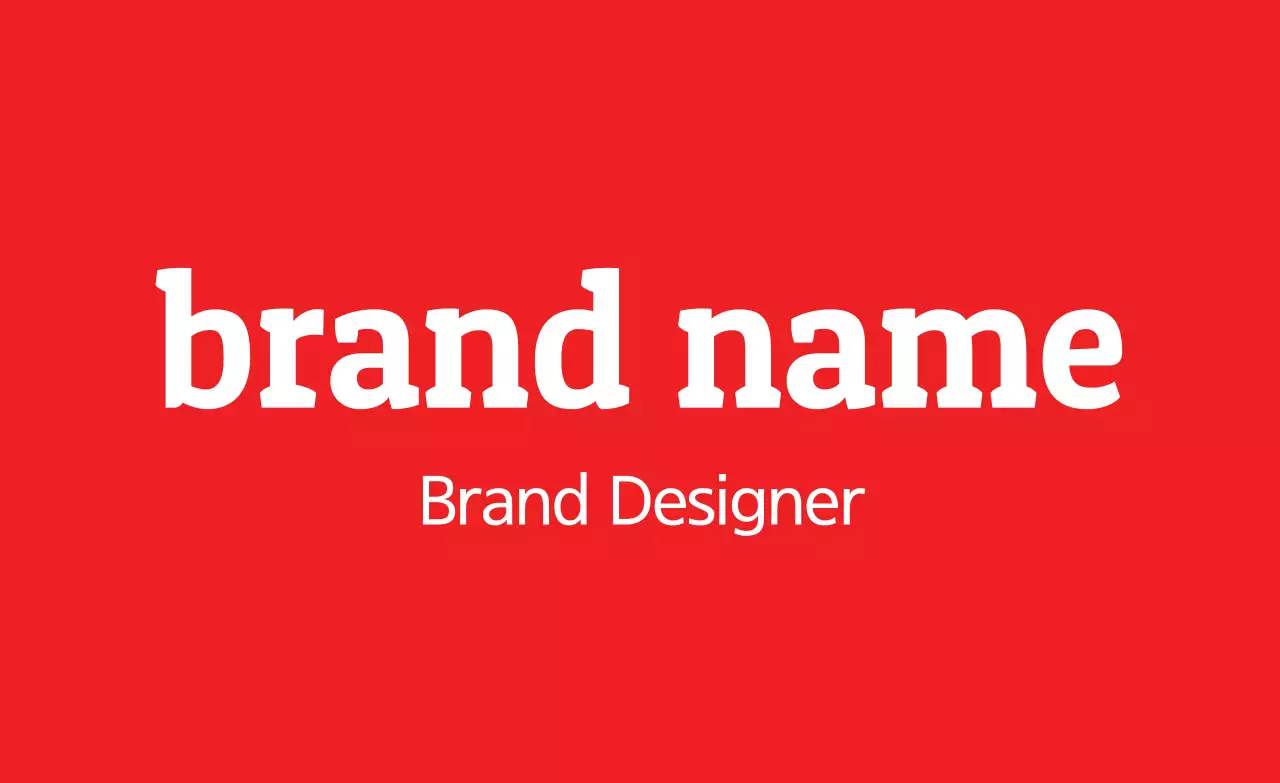 Red white simple branding