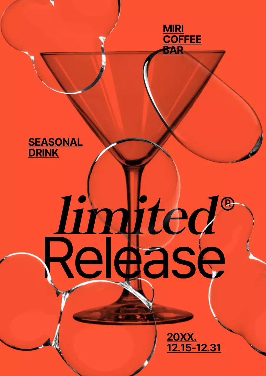 Orange Trendy Drink Promotion Poster