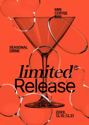 Orange Trendy Drink Promotion Poster