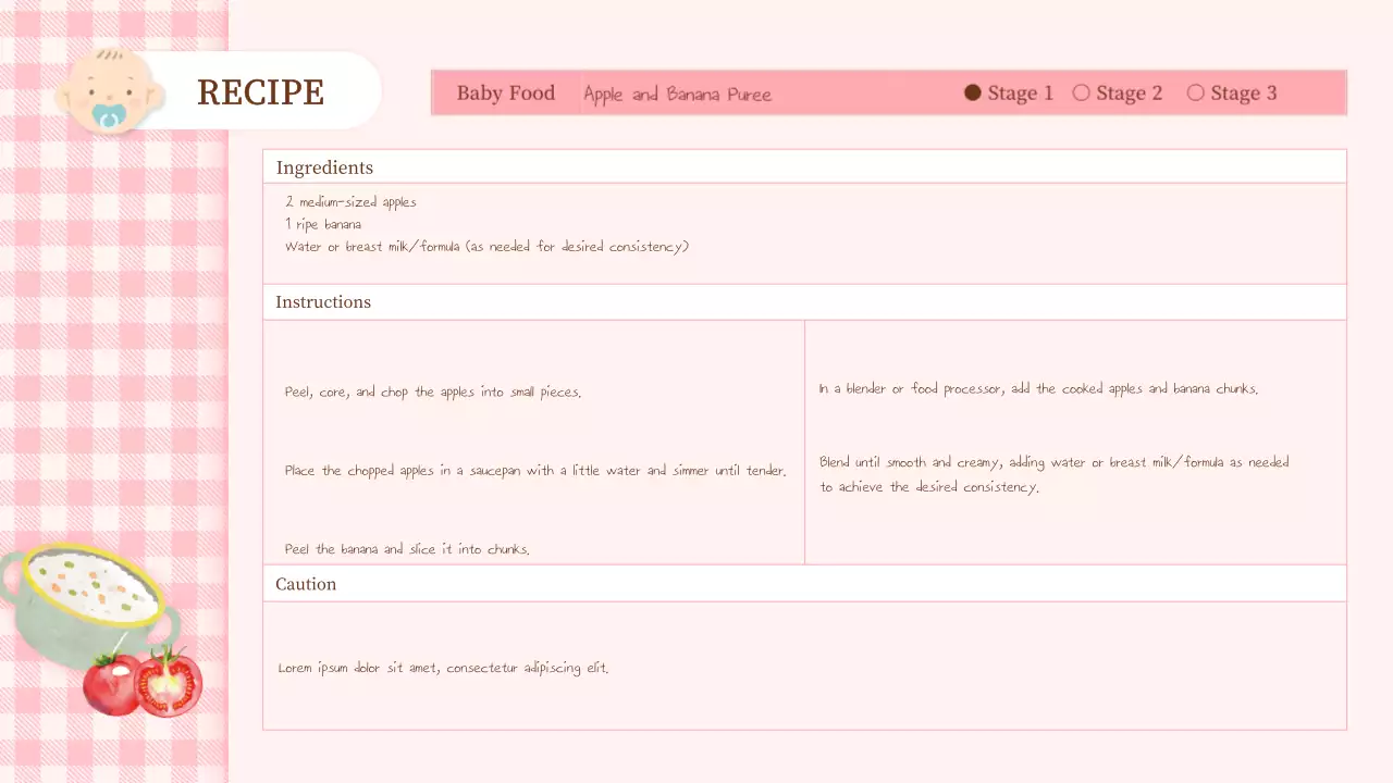 Pregnancy and parenting record theme in pink