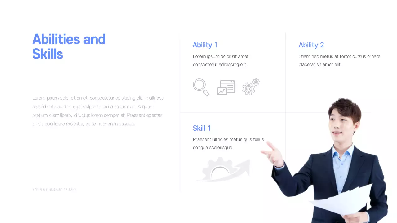 Developer portfolio in blue