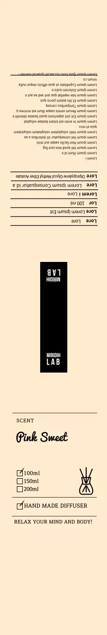 Set diffuser sederhana berwarna krem