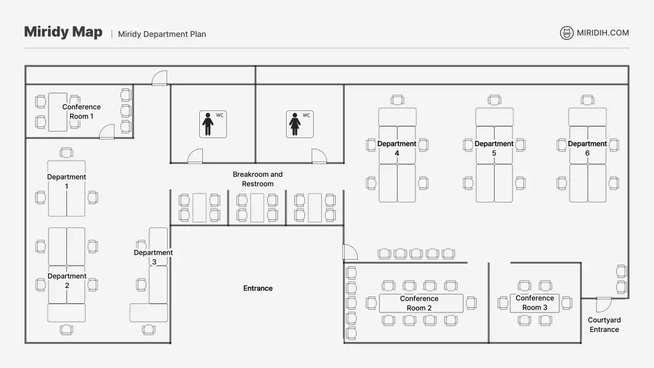 A seating chart for a plain white and black concept