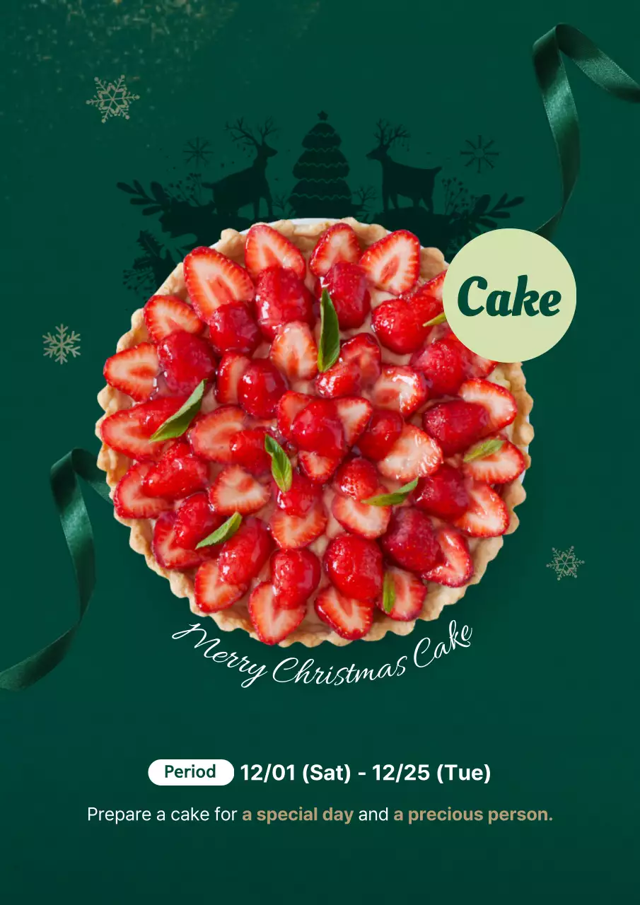 Green Traditional Christmas Promotion Poster