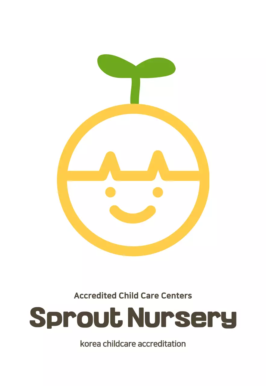 Simple cute illustrated nursery school sign