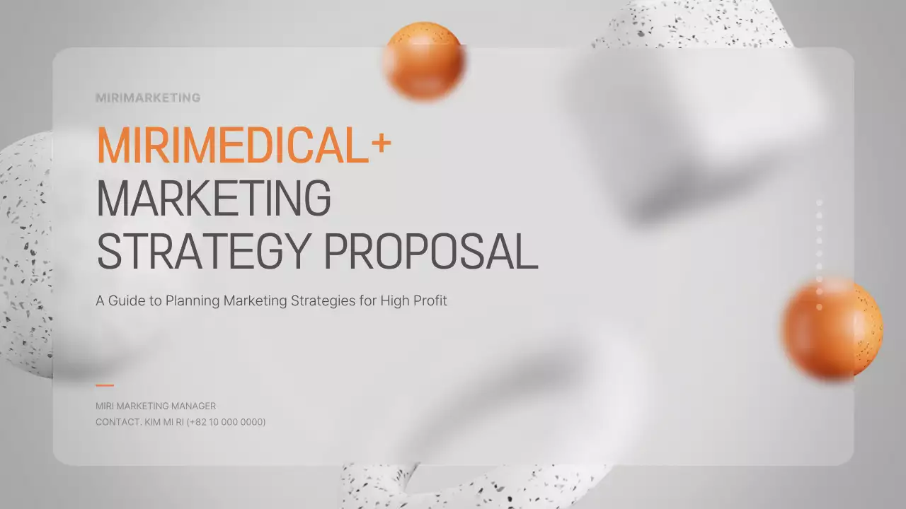 Marketing a gray and orange 3D stereoscopic Glasmorphism Medical Center