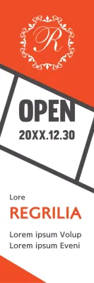 Banner de promoção empresarial moderno laranja