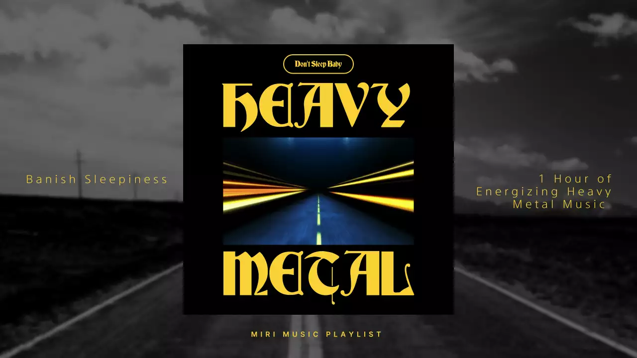 검은색과 노란색의 헤비메탈 플레이리스트
