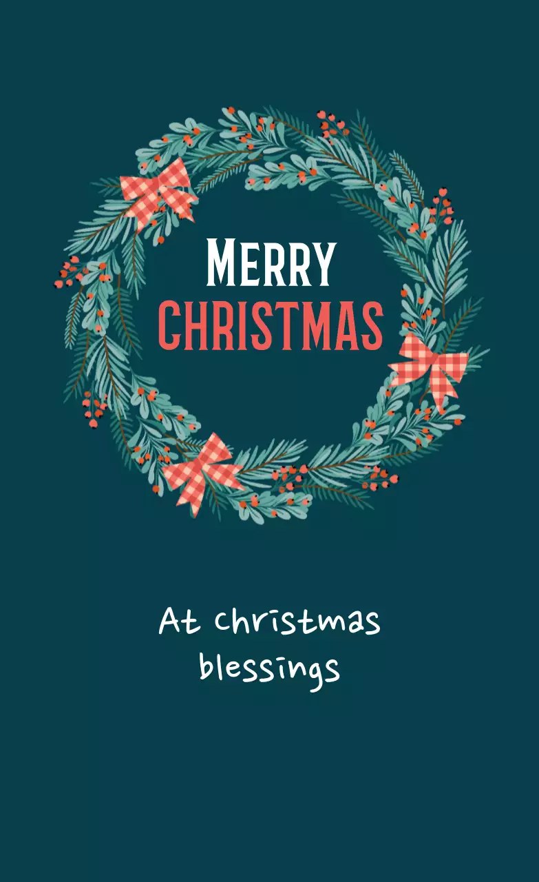 Label Ucapan Selamat Natal Bergambar Pirus Merah