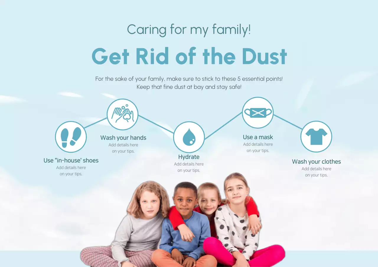 Blue Clean Family Guide Poster