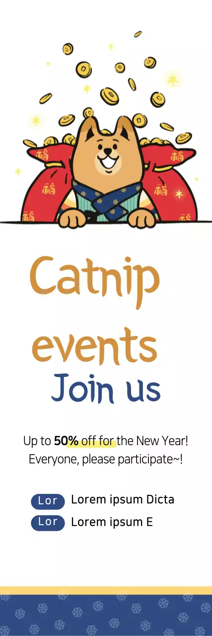 Banner de promoção de evento lúdico laranja