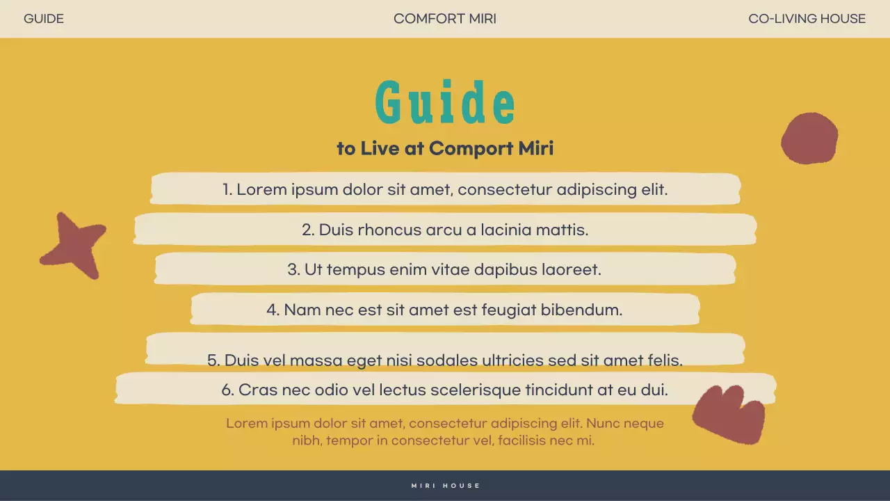 민트색 편안한 드로잉 컨셉의 집 일러스트를 사용한 입주제안서