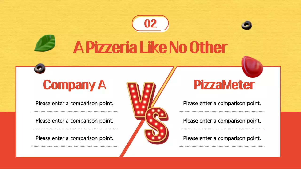 옐로우 모던 피자 사업 계획 프레젠테이션