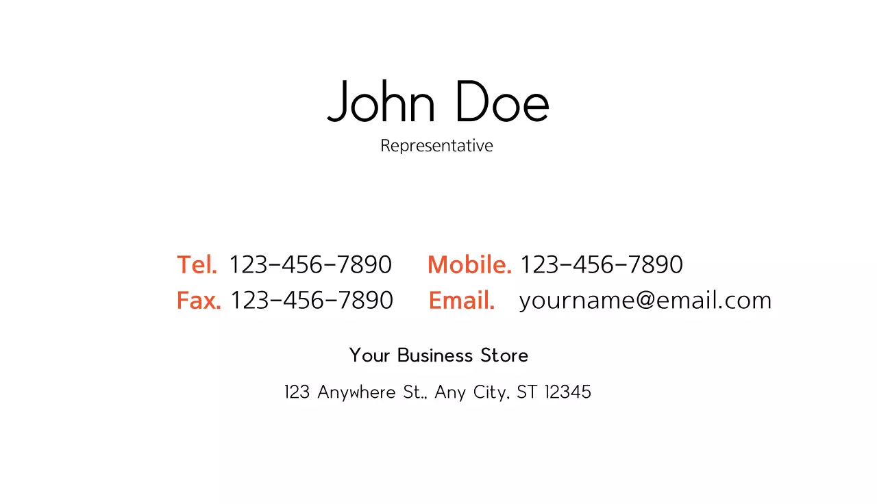 Orange Modern Sushi Advertisement Business Card