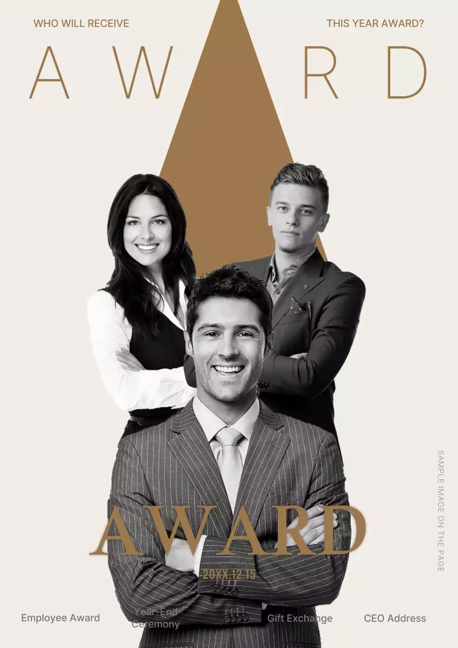 Beige Professional Award Announcement Poster