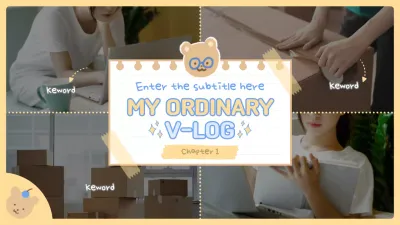 Cute Character Stationery President Packaging Vlog in Yellow and Blue