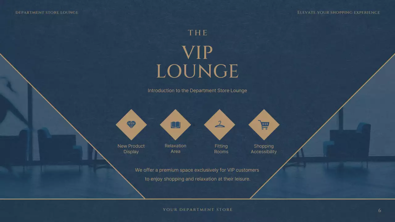Navy Elegant Vip Promotion Presentation