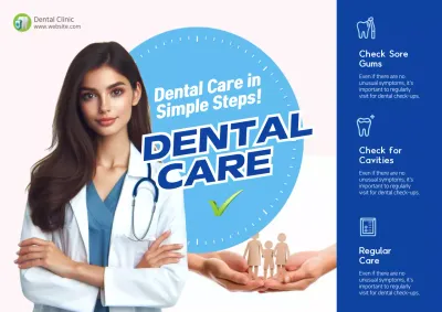 Blue Professional Dental Promotion Poster