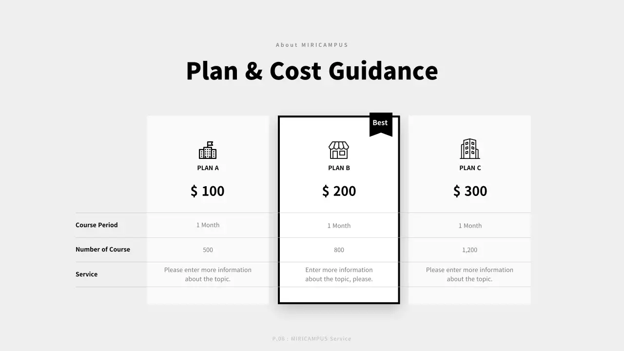 Business plan for businesses with gray tones
