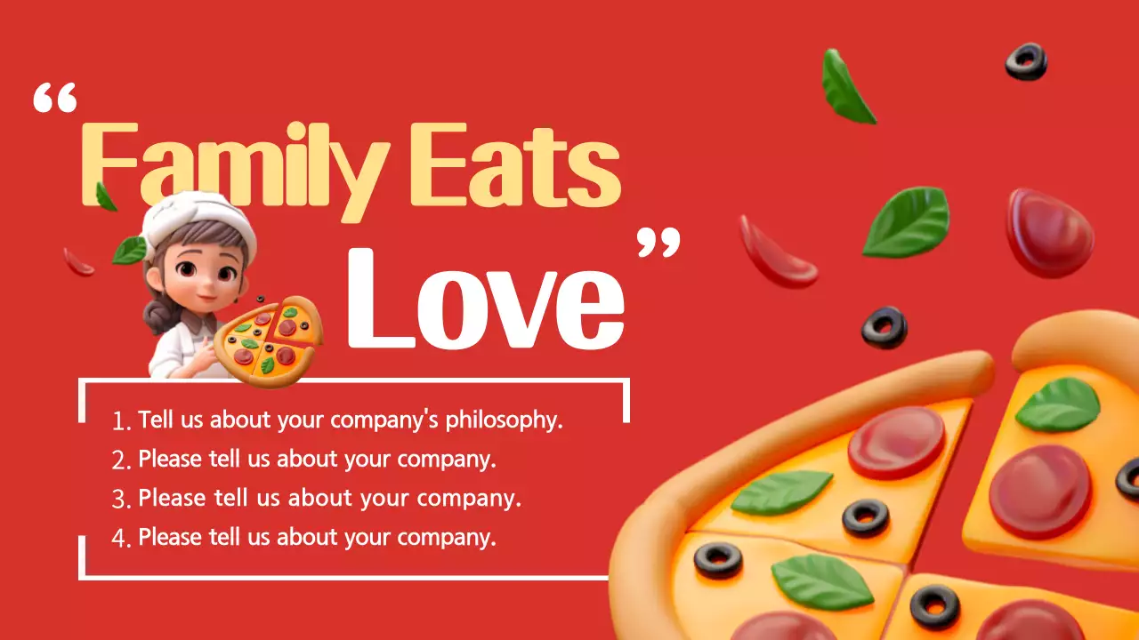 옐로우 모던 피자 사업 계획 프레젠테이션