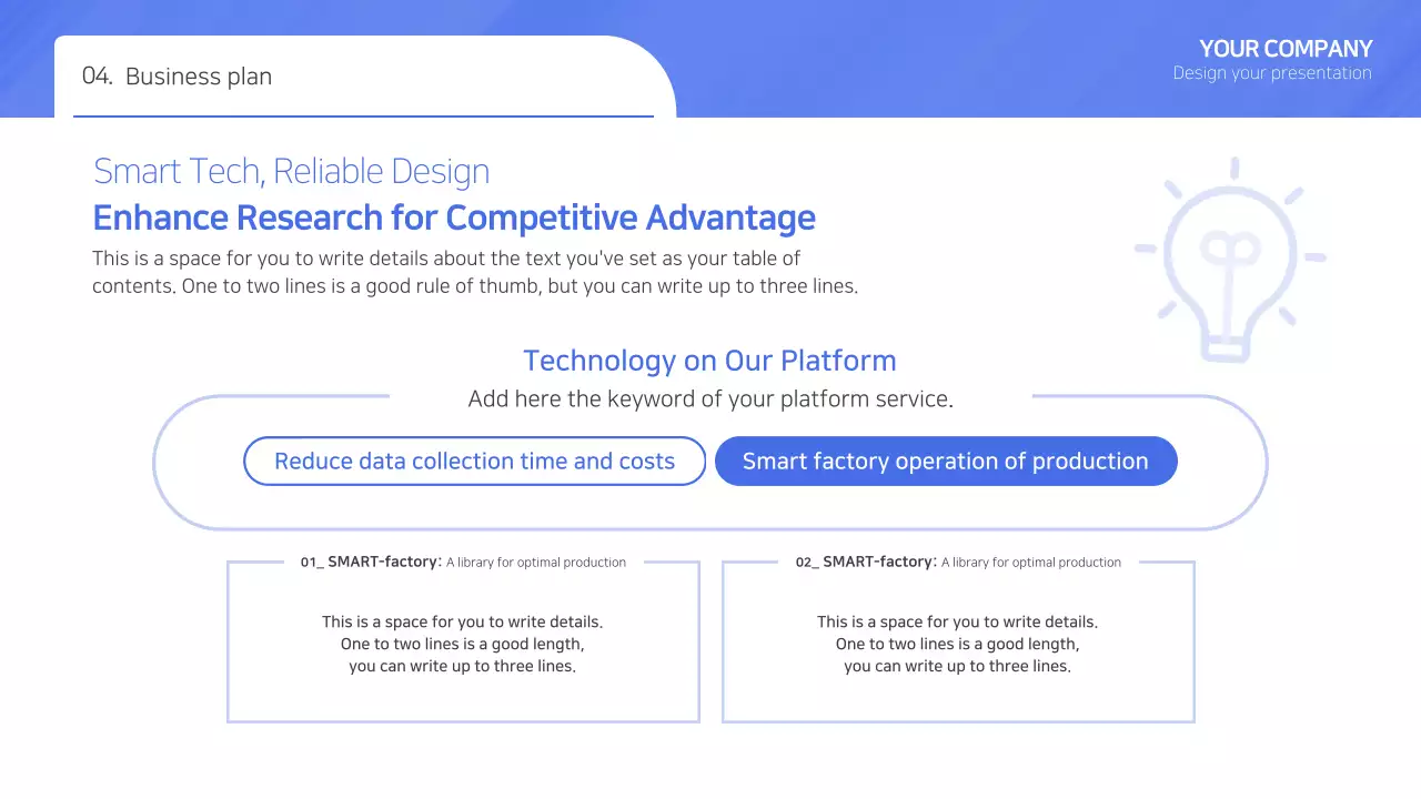 Blue Modern Business Plan Presentation