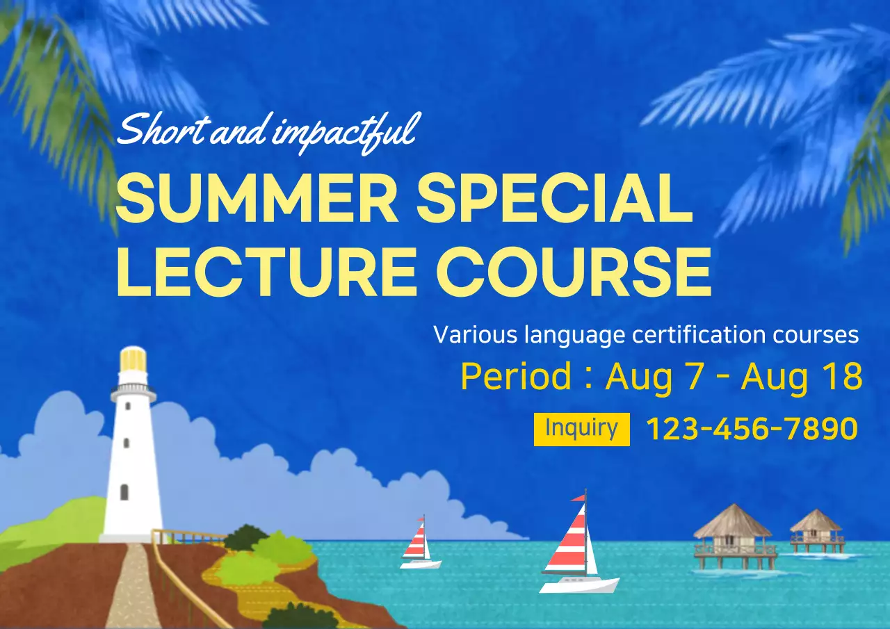 Blue Modern Lecture Announcement Poster