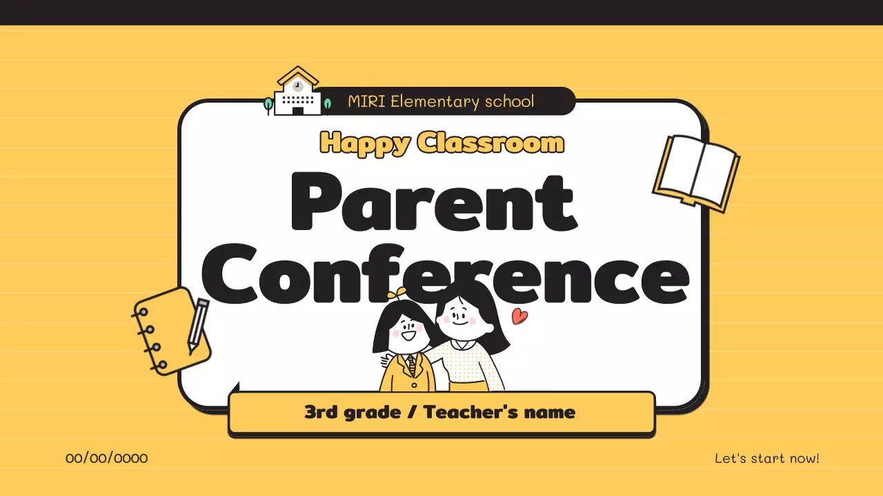 노란색 간단한 부모 발표 프레젠테이션