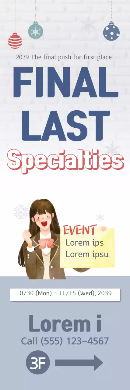 Banner de promoção de evento moderno azul