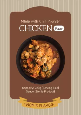 Brown Rustic Chicken Recipe Poster