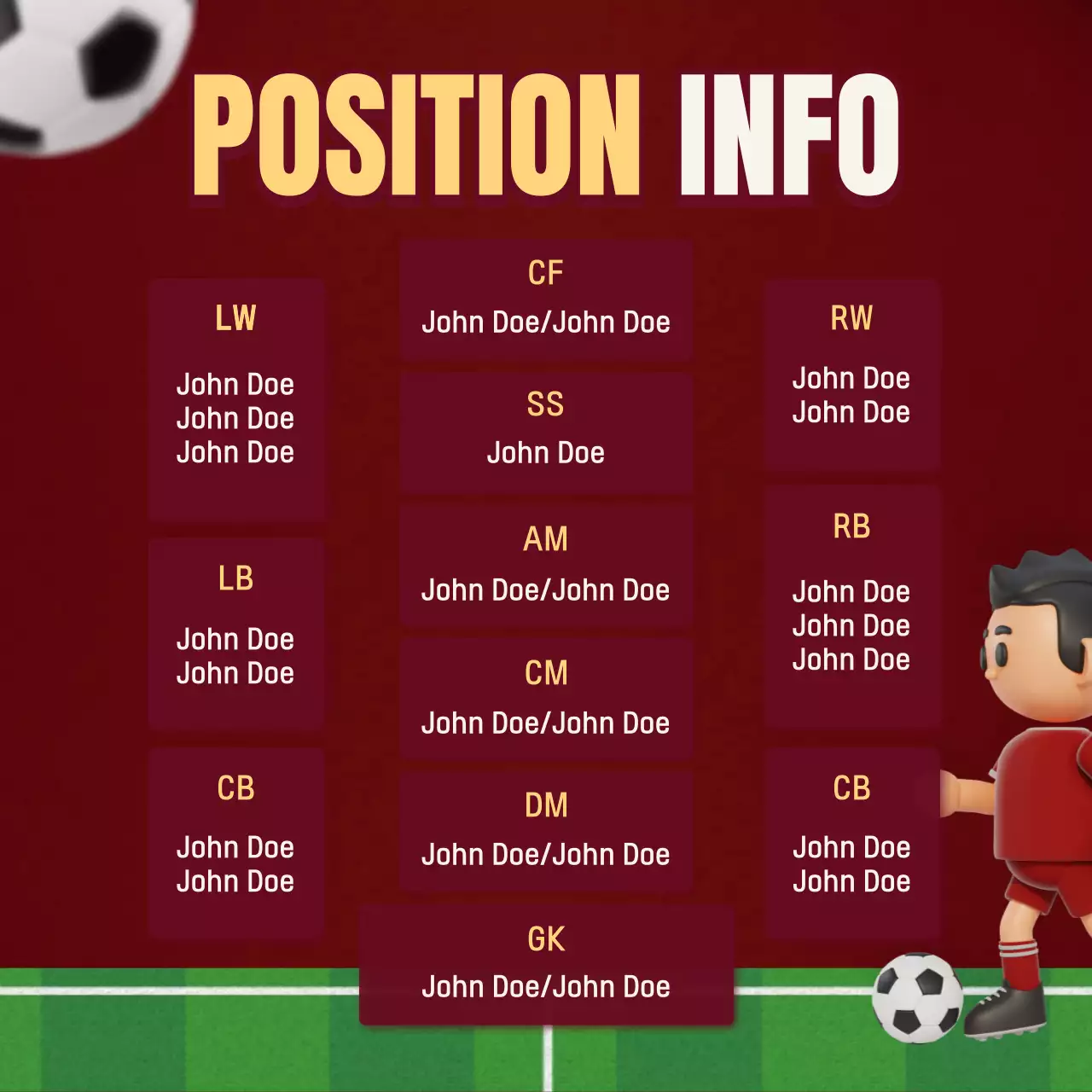 Red Modern Soccer Guide Social Media Post