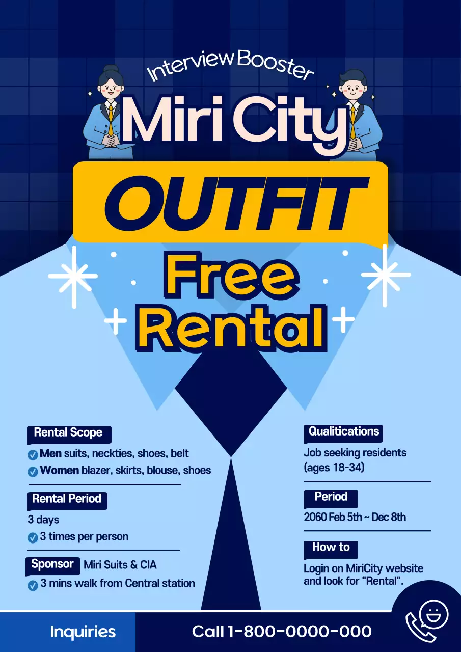 Blue and yellow interview outfit Simple job application guide