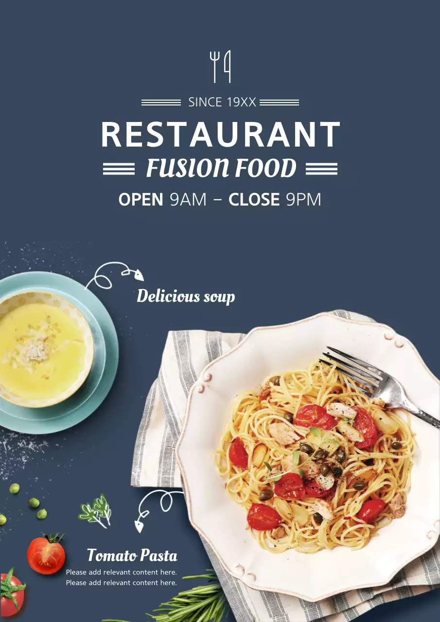 Blue Modern Fusion Promotion Poster