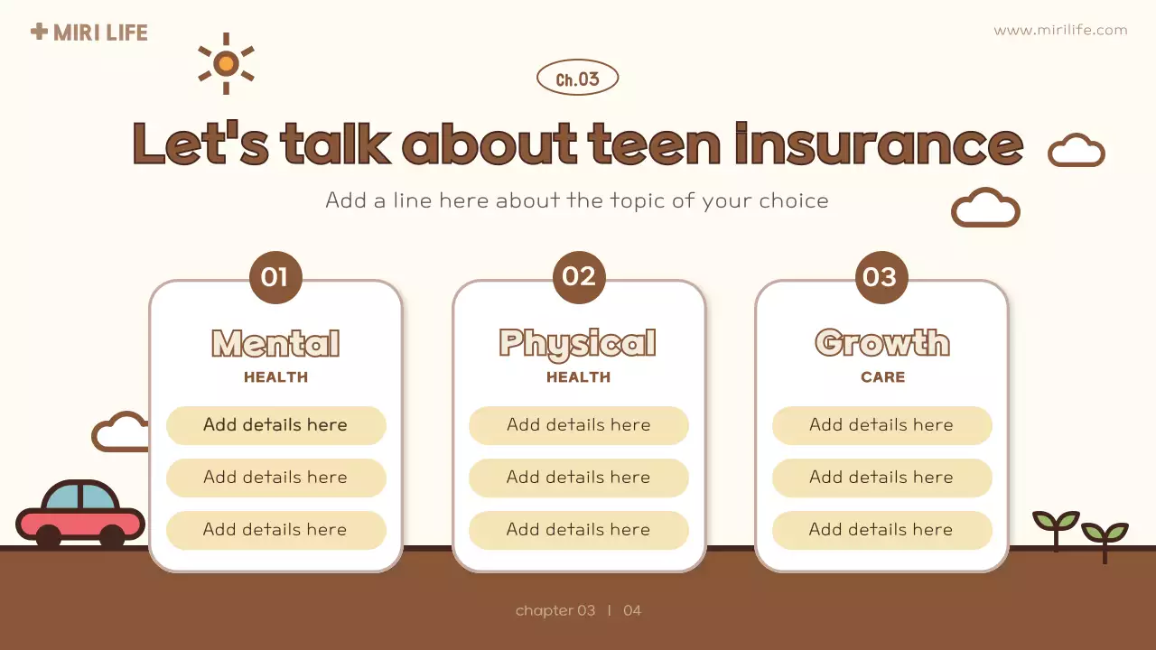 yellow cute child insurance proposal