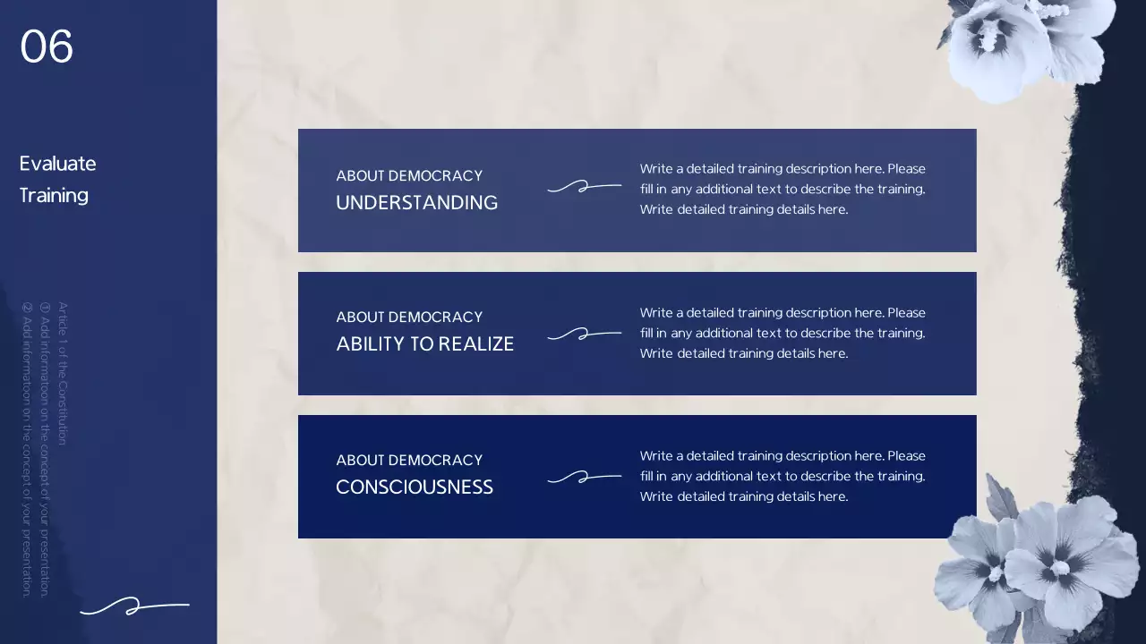 블루 모던 민주주의 과정 프레젠테이션