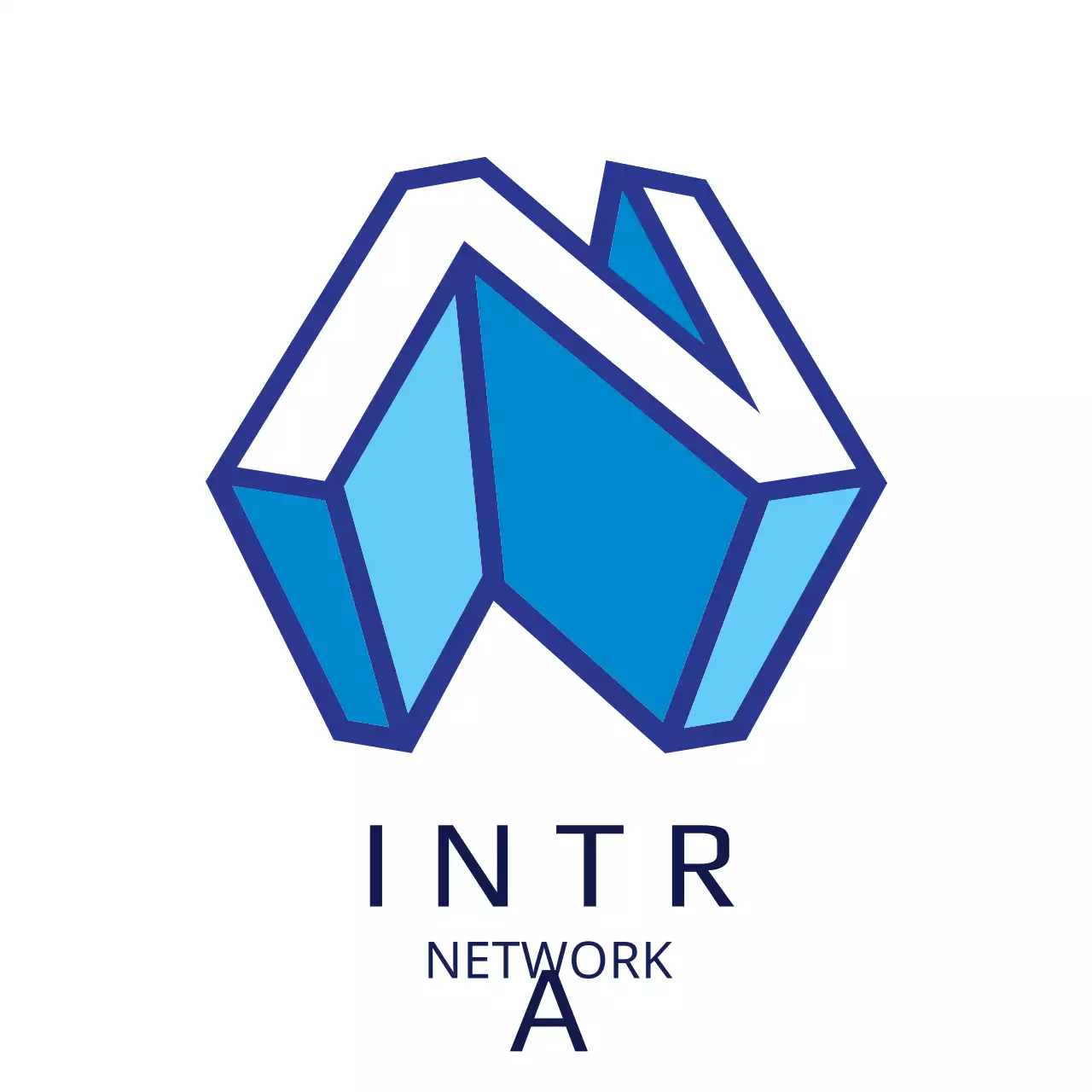 Blue Modern Network Logo